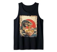 Tagliatella Giapponese Vintage Ramen con Dinosauro Velociraptor Canotta