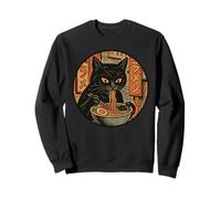 Tagliatelle di ramen con gatto - Design artistico giapponese Kawaii Felpa