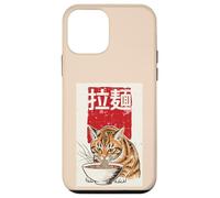 Tagliatelle giapponesi per ramen gatto arancione Ukiyo-e Art Uomini Donne Bambini Custodia per iPhone 12 mini