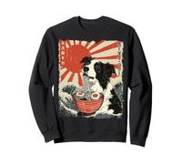 Tagliatelle Giapponesi Ramen Vintage con Cane Border Collie Felpa