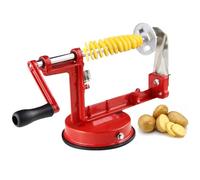 Tagliatrice a spirale di patate, Manuale per trucioli Tagliatrice a spirale manuale con lama in acciaio inossidabile per verdure, Tagliatrice di patatine di frutta con maniglia antiscivolo