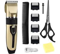 Tagliatrice Capelli Trimmer, Tagliacapelli USB Ricaricabile Uomo Kit per Senza Filo, Elettrico Regolabarba Uomo Rasoio Elettrica Trimmer per Cani da Compagnia Baby Kids con 4 Pettini Guida