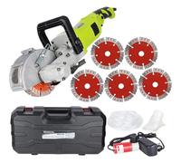 Tagliatrice per scanalature a parete, strumento per scanalatura in calcestruzzo da 4000 W con 5 lame per sega per inseguimento e scanalatura efficienti della parete