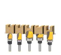 Tagliatrici a tenon Set di frese for rifinitura con gambo da 1/4", 5 modelli/modelli di frese for lavorazione del legno, fresa for tenoni
