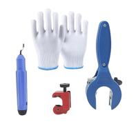 Tagliatubi a cricchetto per tubi per aria condizionata e refrigerazione, include guanti, cricchetti, forbici