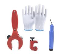 Tagliatubi a cricchetto per tubi per aria condizionata e refrigerazione, include guanti, cricchetti, forbici