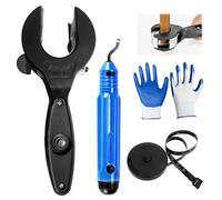Tagliatubi a Cricchetto, Taglia Tubi Compatto 2 in 1 da 1/4" a 7/8", con Accessori, per Tagliare Tubi in Rame, Tubi in PVC, Tubi in Plastica, Tubi in Acciaio Morbido (Nero) (Nero)