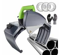Tagliatubi elettrico automatico, guida di precisione per taglio di tubi in rame pesante, lama in acciaio 1500MPa, regolazione a 5 velocità per plastica, acciaio inossidabile, alluminio PVC