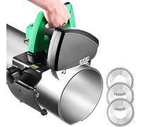 Tagliatubi Elettrico Automatico, Utensile di Taglio di Precisione in Acciaio Inox per Tubi Rame, Ottone, PVC, Diametro 15-400mm, Morsetto Adattivo Arcuato per Idraulica & Progetti Fai da Te,220mm