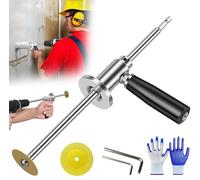 Tagliatubi interno per tubi in PVC, in acciaio inox, con ruota di taglio diamantata e manico, profondità di taglio regolabile da 17,8 cm per tubi in PVC da 3,8 cm a 20,3 cm