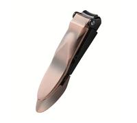 Tagliaunghie da uomo in 1 pezzo con raccoglitore: taglierine affilate e auto-raccolte for carichi pesanti leva ergonomica for mantenere le unghie(Bronze)