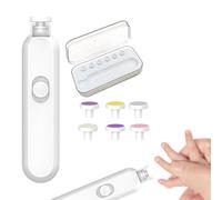 Tagliaunghie elettrico, con luce LED, sicura e sicura, per bambini, con 6 testine di macinazione, per casa, asilo , soggiorno, camera da , viaggi