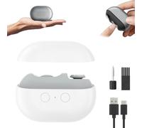 Tagliaunghie elettrico con lucidatura, tagliaunghie automatico 3 in 1 con luce LED e contenitore for ritagli di unghie, toelettatura indolore for anziani, bambini e adulti, progettato(White)