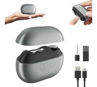 Tagliaunghie elettrico con lucidatura, tagliaunghie automatico 3 in 1 con luce LED e contenitore for ritagli di unghie, toelettatura indolore for anziani, bambini e adulti, progettato(Gray)