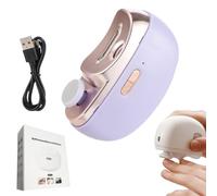Tagliaunghie elettrico, levigatura automatica delle unghie, illuminazione a LED e sicurezza per bambini, senza fili, ricaricabile USB, collettore di residuo, nessun rumore, per bambini e adulti (viola
