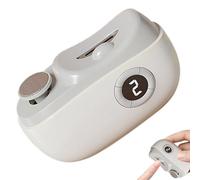 Tagliaunghie elettrico per anziani, tagliaunghie automatico, ricaricabile tramite USB, tagliaunghie a LED con impostazioni a 3 velocità e spazio per riporre gli scarti per viaggiare a casa