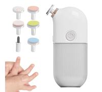 Tagliaunghie elettrico per bambini, con 6 cuscinetti di ricambio per la cura delle unghie, strumento per manicure per dita dei piedi e delle mani