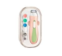 Tagliaunghie elettrico per bambini con luce LED e controllo continuo della velocità, cura sicura delle unghie con sistema di raccolta della polvere, materiali senza BPA (rosa)