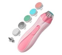 Tagliaunghie elettrico per bambini, con smerigliatrice elettrica per unghie, alimentato a batteria, set per manicure per bambini, con luce a LED, anti-pizzicamento, kit per tagliare i bordi per
