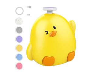 Tagliaunghie elettrico per bambini, tagliaunghie elettrico, 6 testine intercambiabili, alta, media e bassa, regolabile a tre velocità, set manicure a basso rumore per tutte le età