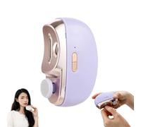 Tagliaunghie elettrico, tagliaunghie automatico 3 in 1 con luce, lima per unghie portatile, 2 velocità, design curvo senza fili, per bambini, anziani e adulti (viola)