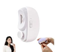 Tagliaunghie elettrico, tagliaunghie automatico 3 in 1 con luce, lima per unghie portatile, 2 velocità, design curvo senza fili, per bambini, anziani e adulti (bianco)