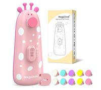 Tagliaunghie Neonato Elettrico Lima per Unghie per Neonati per Bambini Lime Unghie 13 in 1 Megainvo Nail Trimmer Elettrica Lime Unghie Bambini Tagliaunghie per Neonati con Copertura Antipolvere Rosa