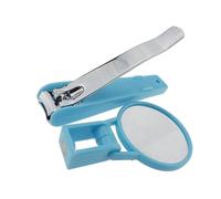 Tagliaunghie per Anziani con Lente d'Ingrandimento e Ragazzo Ragazza | Acciaio Inossidabile e Plastica, Presa Comoda, Protegge dal Taglio, Formato 9,9x8x5cm