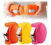 Tagliauova in Acciaio Inox, per Uova Sode e Crude, Utensile da Cucina, Materiale PP, Colore Arancione Rosa Giallo (3 Pezzi)