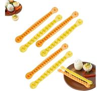 Tagliauova per uova alla diavola, taglia uova alla diavola a metà, per uova sode, strumento a forma di fiore cotto a forma di fiore, stampo verticale per uova sode (3 set)