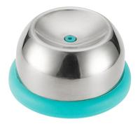 Tagliauovo in Acciaio Inossidabile Base Blu Antiscivolo | Strumento Manuale per Uova Sode, Foro Preciso Sul Guscio, Facile da Riporre, Lunga Durata, Uso Domestico