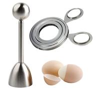 Tagliauovo, Taglierina per Uova in Acciaio Inossidabile Taglierina per Guscio D'uovo in Acciaio Inox Rimozione Morbida per Uova Sode Apriscatole per la Colazione in Cucina Cottura di Dolci (Stile 1)