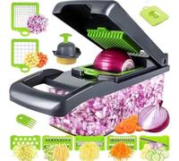 Tagliaverdure 16-In-1 Tagliaverdure Multi-funzionale per Insalata Tritatutto Manuale per Patate Strumenti da Cucina