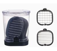 tagliaverdure, Affettatrice for frutta - 2 in 1, taglierina ad alta velocità for fragole, banane, uva, uova ecc. Tagliaverdure in acciaio inossidabile(Black)