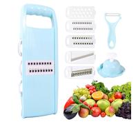 Tagliaverdure - Affettaverdure, Tagliaverdure Da Cucina, Processore Multifunzionale Rimovibile Include Un'affettatrice A Otto Pezzi E Un Trituratore Con Una Protezione Per La Mano Per Una Presa Facile