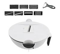 Tagliaverdure Da Cucina | Con Contenitore e Protezione per le Dita,Affettatrice e Tritaverdure da Cucina,per Patate Cavolo Aglio Cipolle Cena e Party