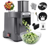 Tagliaverdure e affettaverdure elettrico Tagliaverdure a Cubetti Elettrico Cubettatrice per Verdure Frutta Professionale,affetta verdure elettrico a 2 Lame in Acciaio Inox Frutta e verdura da tagliare