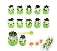 Tagliaverdure e verdure | Realizzato in acciaio inox 12 pezzi - Mini set di formine per biscotti | per carote, fondente, pasticceria, cucina, panini, scuola, vacanze