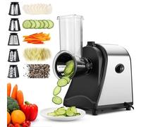 Tagliaverdure elettrica automatica per verdure, 250 W Taglia verdure in acciaio inox, con 5 lame coniche per verdure diverse con controllo a un pulsante