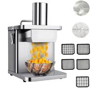 Tagliaverdure Elettrico 250w, 5 Stampi Per Taglio A Cubetti (6-15mm), Robot Da Cucina Per Taglio A Granuli Di Carota, Patata E Cipolla