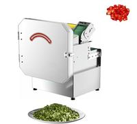 Tagliaverdure Elettrico, affettatrice per Verdure, Design in Acciaio Inossidabile, Facile da Pulire, Spessore Regolabile da 1,5 a 35 mm, Avvio con Un Tocco, Lama a Tre Lame affilata, 700 Giri/min.