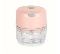 Tagliaverdure elettrico, Chopper Elettrico Per Alimenti Da Cucina Mini Schiacciapatate Per Aglio Tritacarne Portatile USB Per Verdure Per Gadget,affettare e tagliare(100ML-Pink)