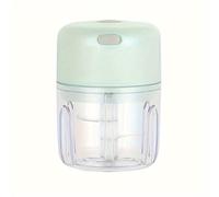 Tagliaverdure elettrico, Chopper Elettrico Per Alimenti Da Cucina Mini Schiacciapatate Per Aglio Tritacarne Portatile USB Per Verdure Per Gadget,affettare e tagliare(250ML-Green)