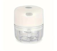 Tagliaverdure elettrico, Chopper Elettrico Per Alimenti Da Cucina Mini Schiacciapatate Per Aglio Tritacarne Portatile USB Per Verdure Per Gadget,affettare e tagliare(100ML-White)