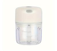 Tagliaverdure elettrico, Chopper Elettrico Per Alimenti Da Cucina Mini Schiacciapatate Per Aglio Tritacarne Portatile USB Per Verdure Per Gadget,affettare e tagliare(250ML-White)