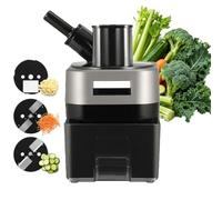Tagliaverdure Elettrico e Grattugia, Robot da Cucina Commerciale Automatico 3 In 1, 100 W con Lame In Acciaio Inossidabile, 3 Accessori for Cipolle, Patate, Cavolo, Limone