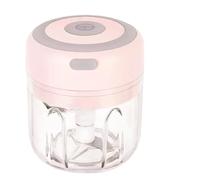 Tagliaverdure elettrico, Mini Tritatutto Elettrico Per Aglio, Tritacarne, Schiacciapatate, Robusti Utensili Da Cucina Per Tritare Verdure E Zenzero,affettare e tagliare(Pink-250ML)
