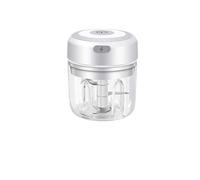 Tagliaverdure elettrico, Mini Tritatutto Elettrico Per Aglio, Tritacarne USB, Schiacciapatate, Robusto Per Verdure Allo Zenzero, Utensili Da Cucina,affettare e tagliare(White-250ML)