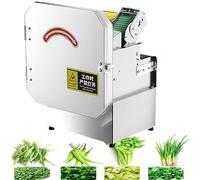 Tagliaverdure elettrico, tritatutto commerciale automatico per erbe e prodotti, affettare e sminuzzare ad alta velocità con grande porta di alimentazione, ideale per cucina e uso alimentare