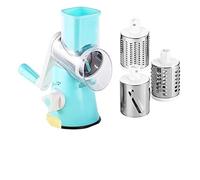 Tagliaverdure manuale rotante, grattugia for formaggio, pelapatate, for carote, affettatrice, tritatutto, utensili da cucina(Blue)